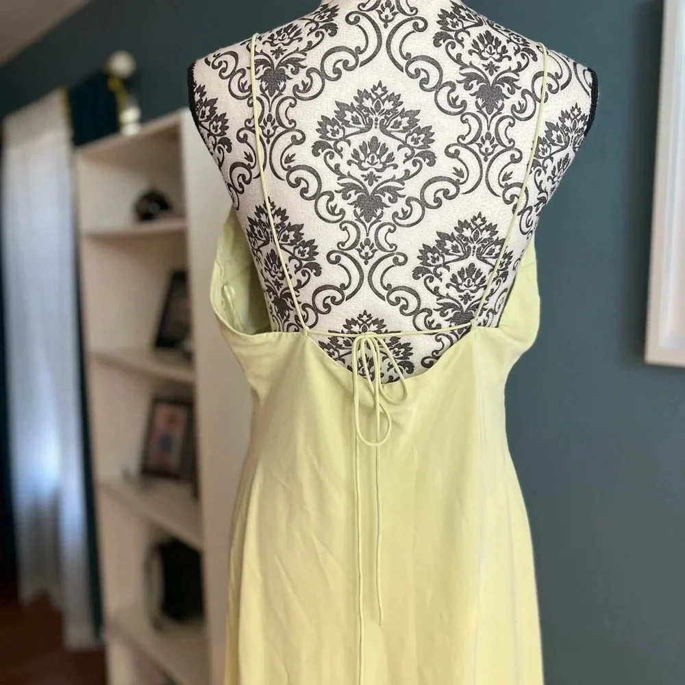 Abercrombie‎ & Fitch light lime green midi/maxi dress